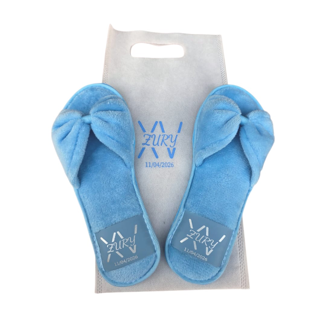 MOÑO PELUCHE AZUL XV AÑOS