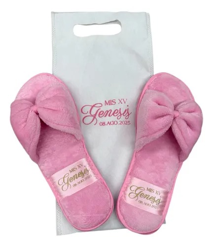 pantuflas peluche rosa, boda