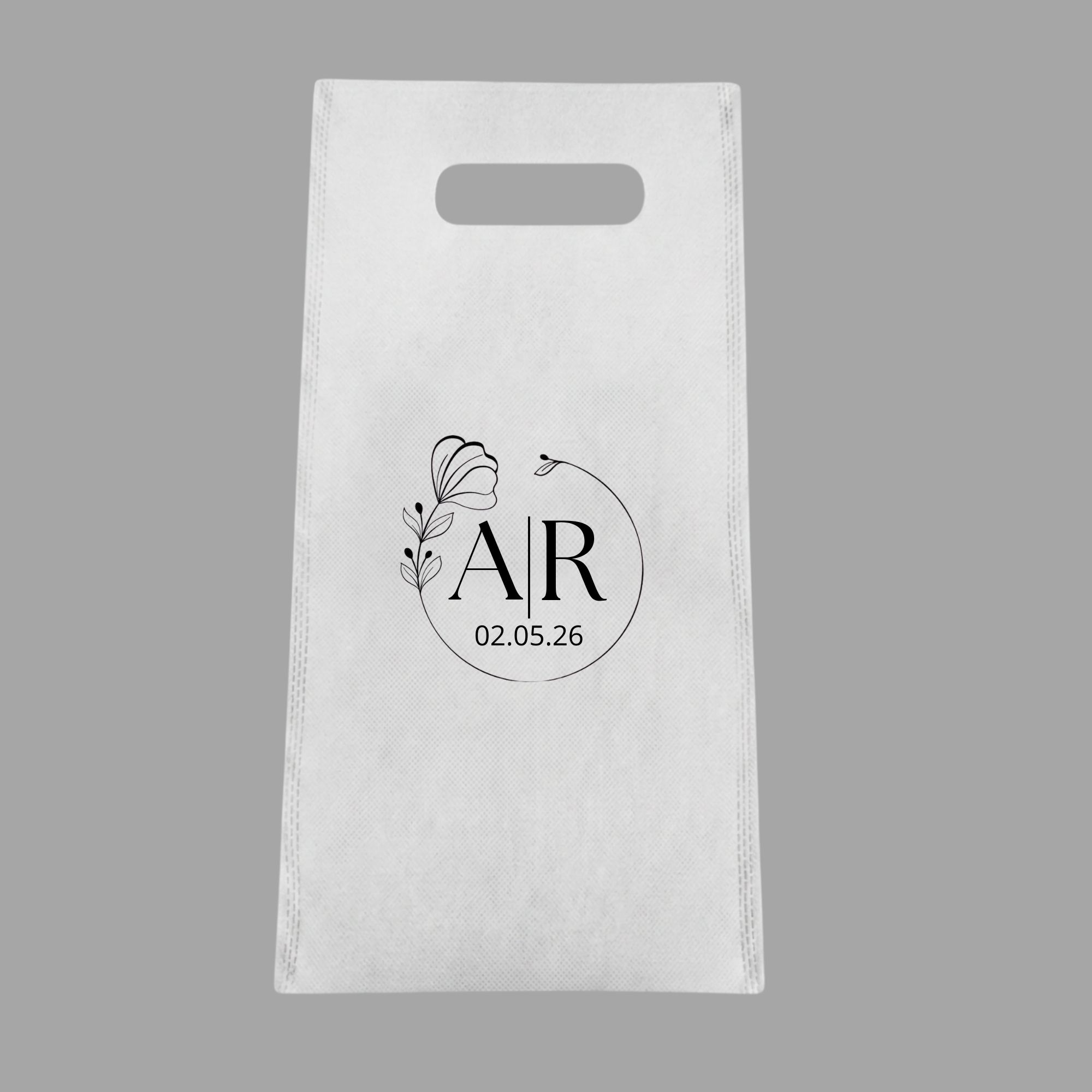 Costalito funda para pantunflas color blanco