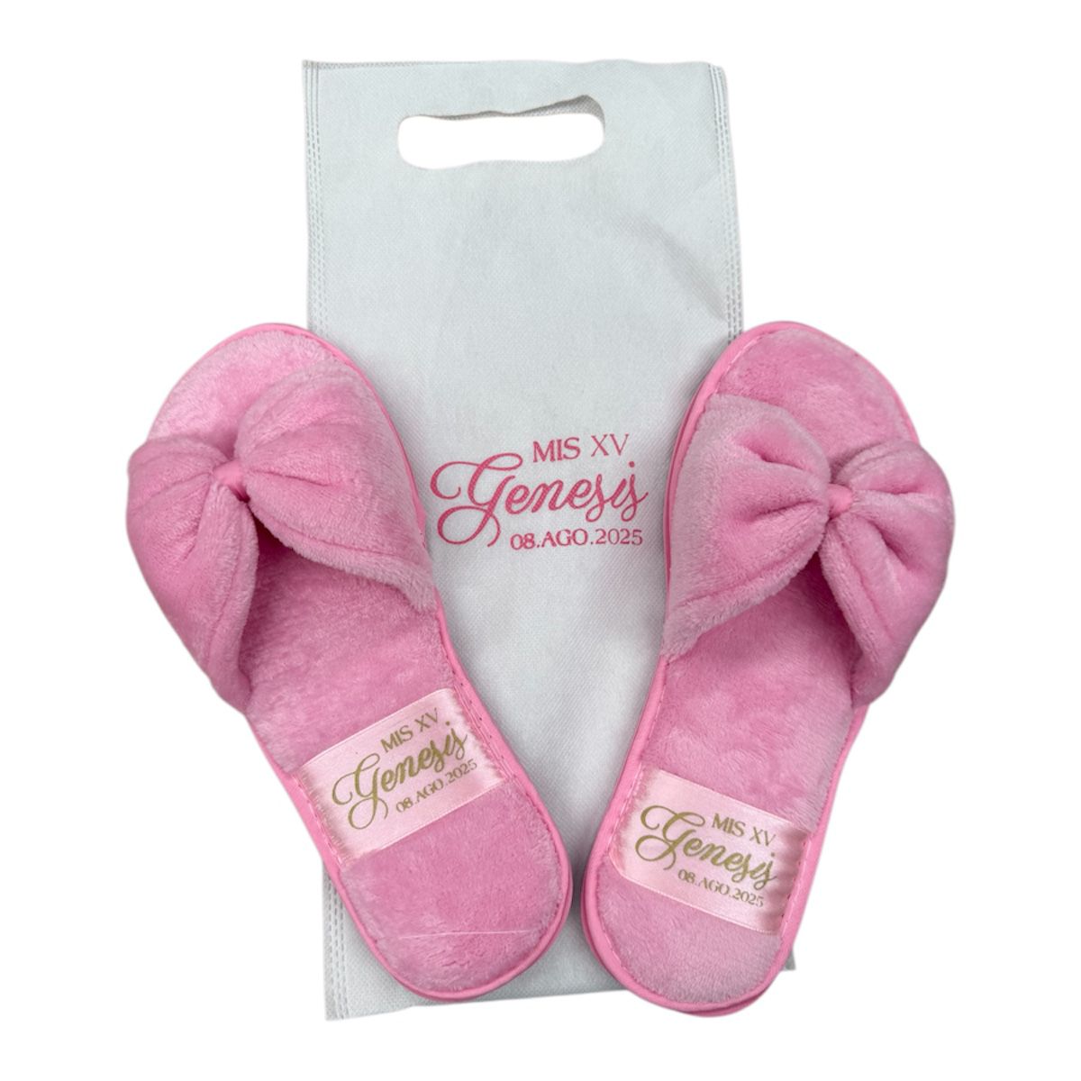 MOÑO PELUCHE ROSA XV AÑOS